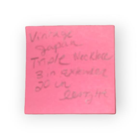 Vintage from Japan triple  layered necklace EUC - Picture 3 of 3